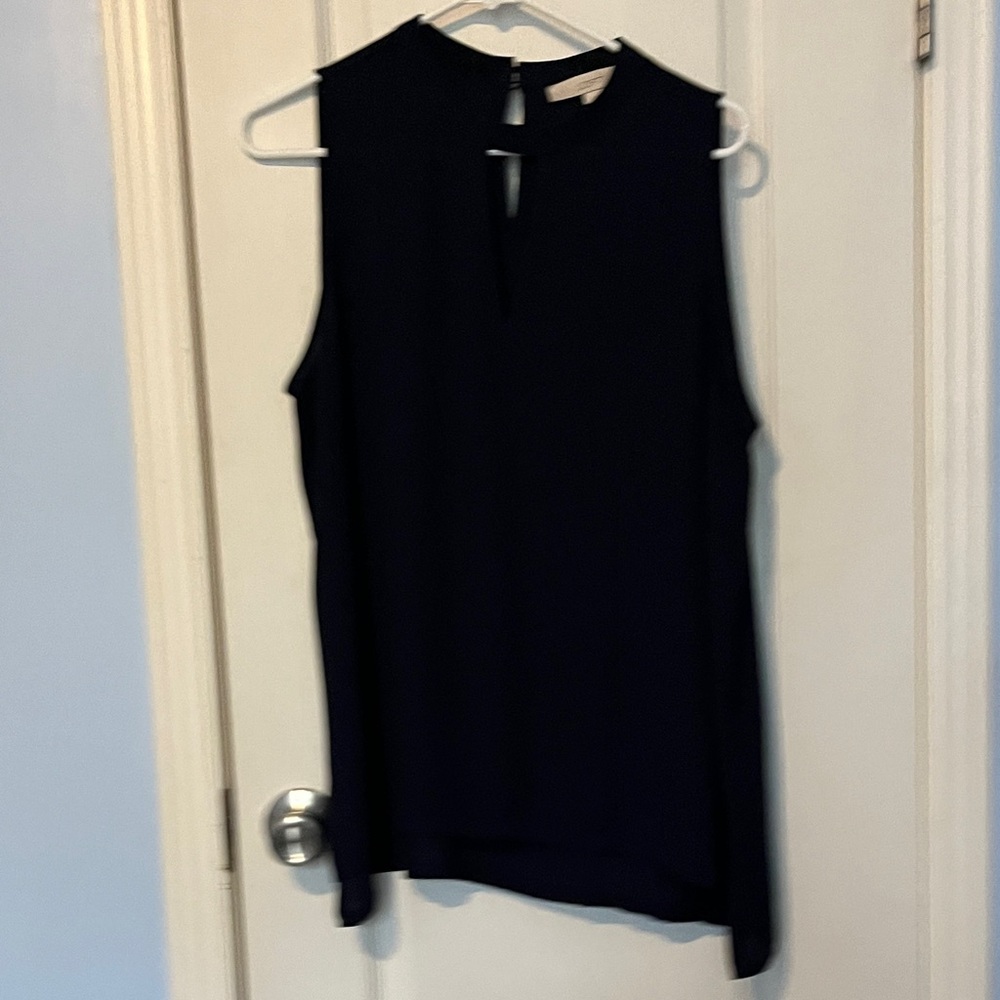 LOFT Black Sleeveless Blouse